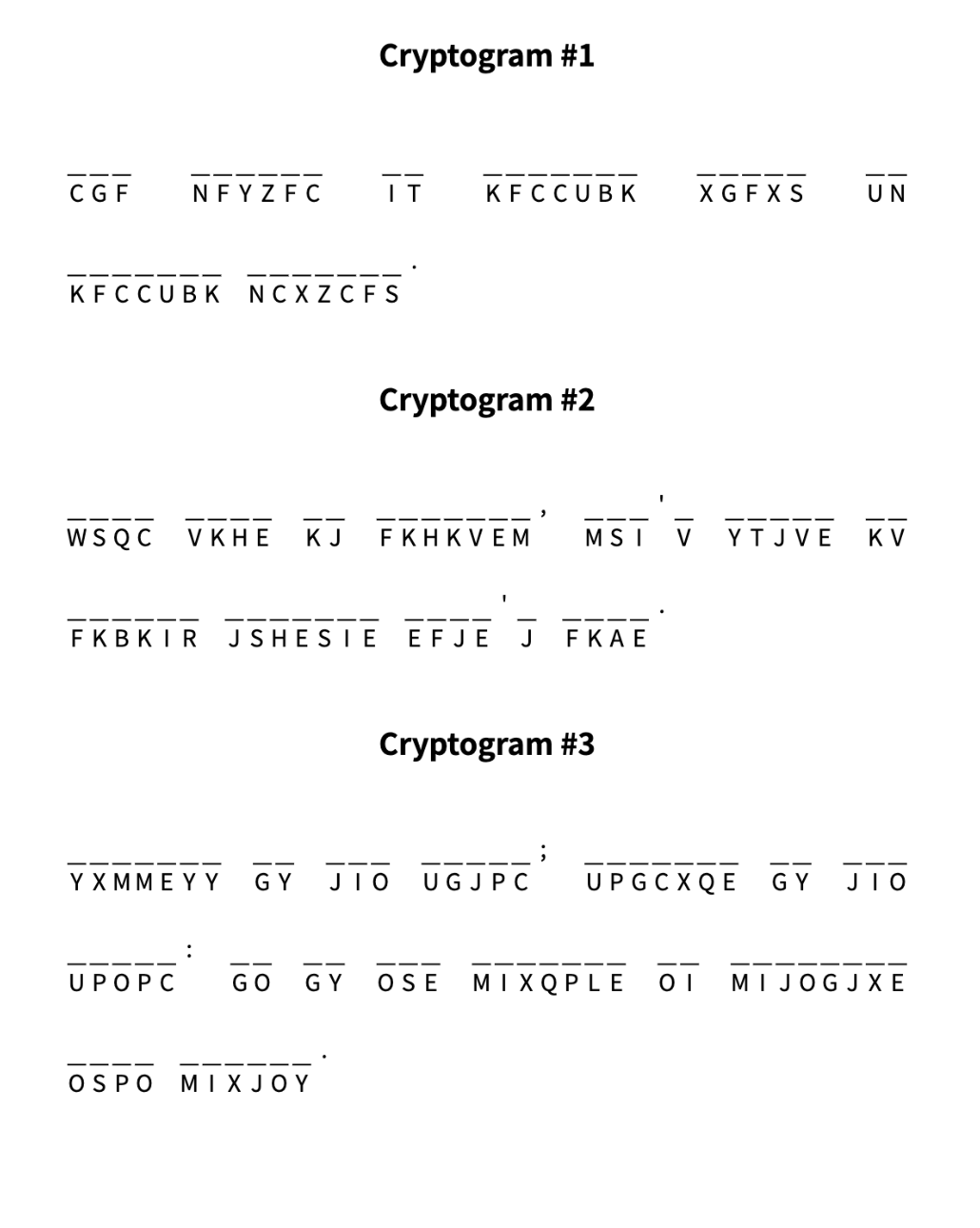 Free Daily Printable Cryptoquote Puzzles Fanny Printable